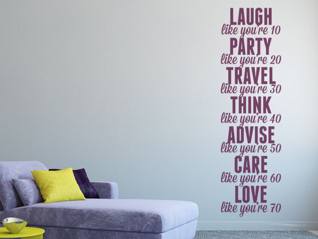 wall sticker Laugh like you're 10