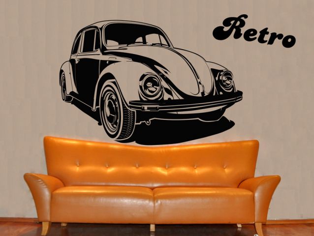 Retro beetle | Wall sticker