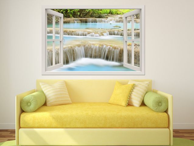 Waterfalls and lakes | 3D window sticker