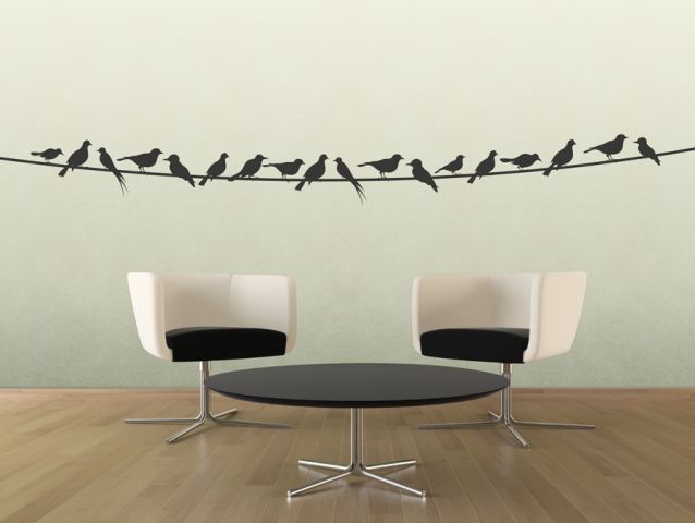Birds on a wire | Wall sticker