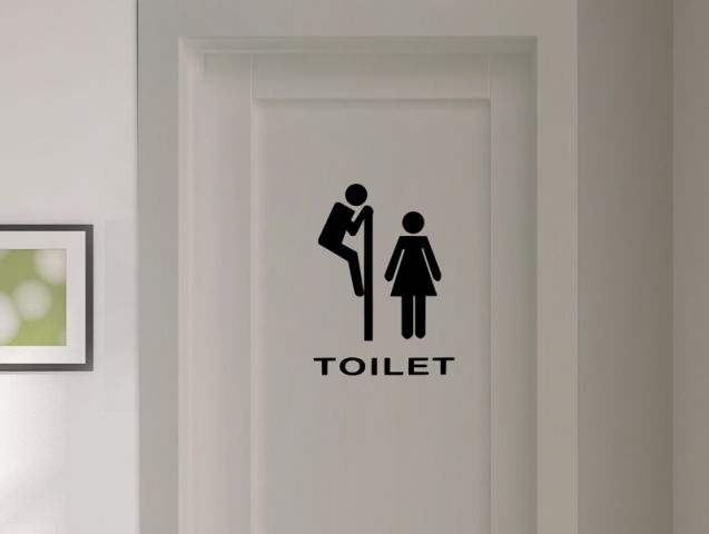 Fun toilet sign | Wall sticker