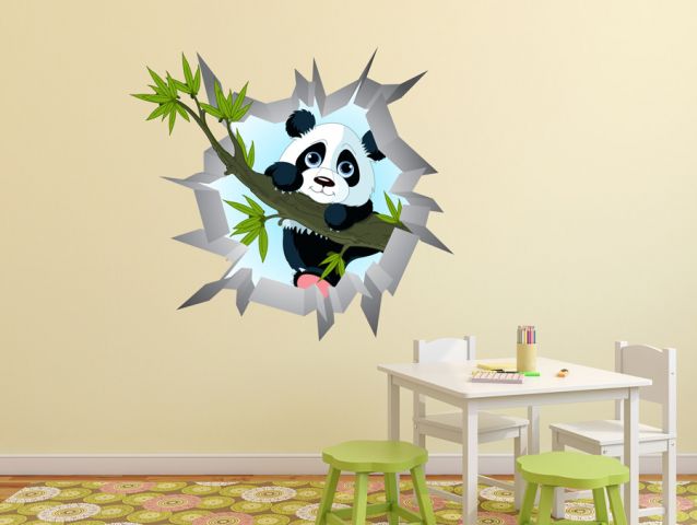 Curious panda | Wall sticker