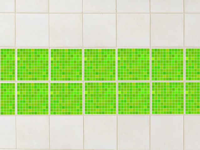 Green mosaic | Sticker tiles