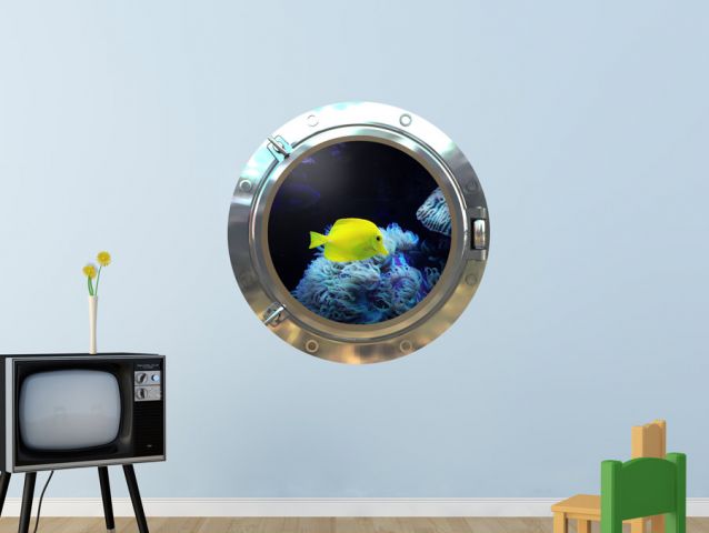 Yellow submarine | 3D window sticker