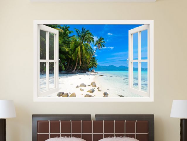 Tropic island | 3D window sticker