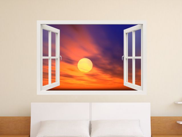 Sun setting | 3D window sticker