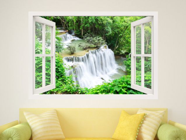 Hidden waterfall | 3D window sticker
