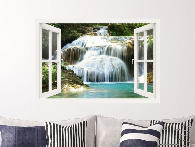 Flowing waterfall | 3D window sticker