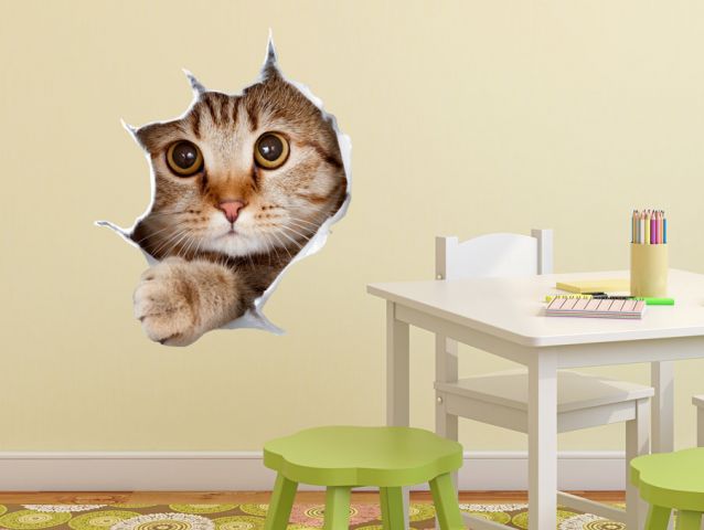 Curious cat | 3D sticker