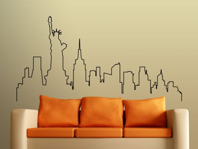 NYC in lines | Wall sticker
