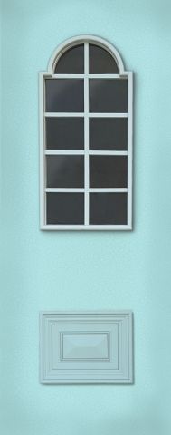 Blue Classic door wallpaper