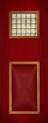 Royal red | Door wallpaper