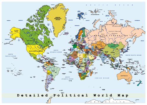 Detailed world map