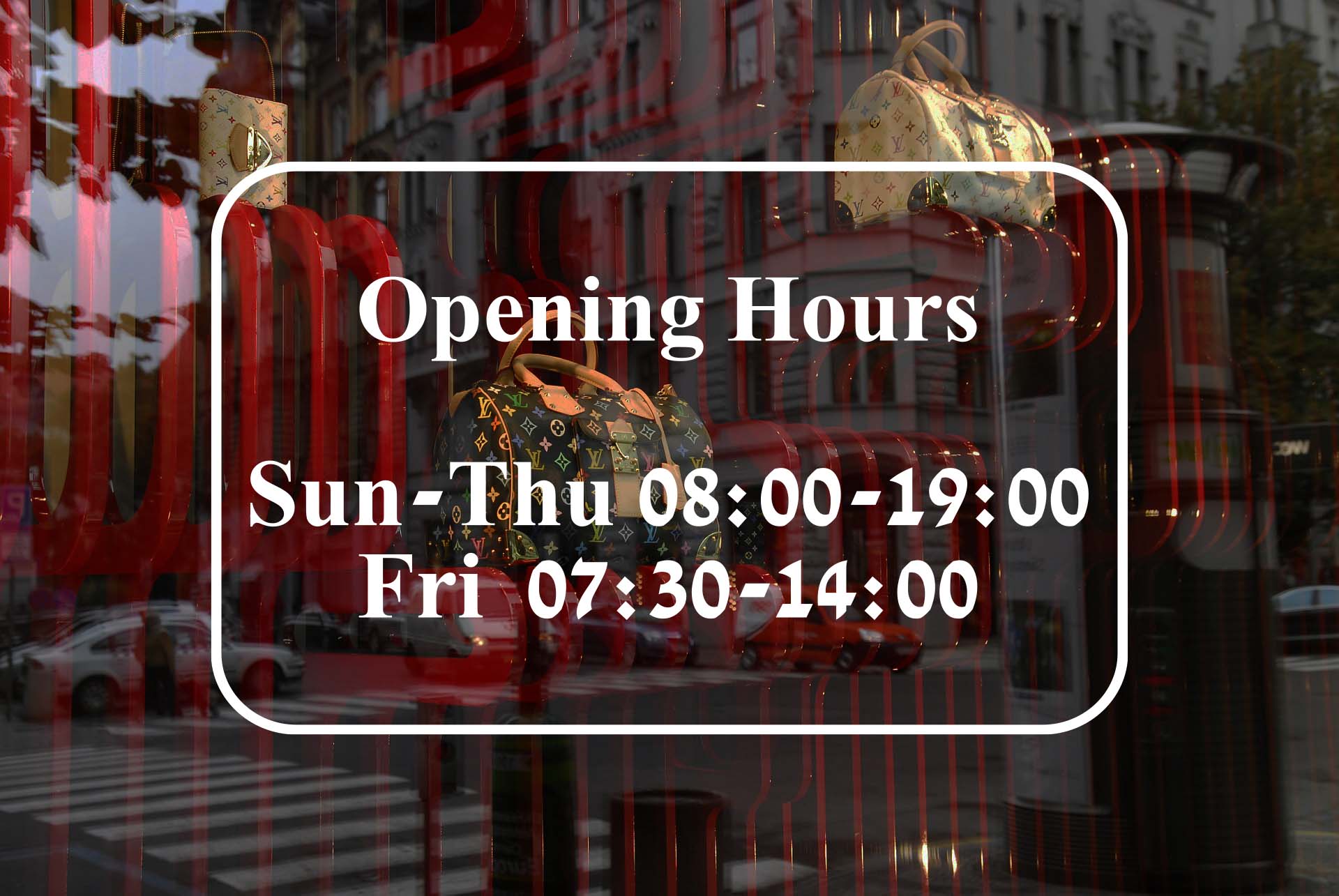 Opening hours | Wall sticker