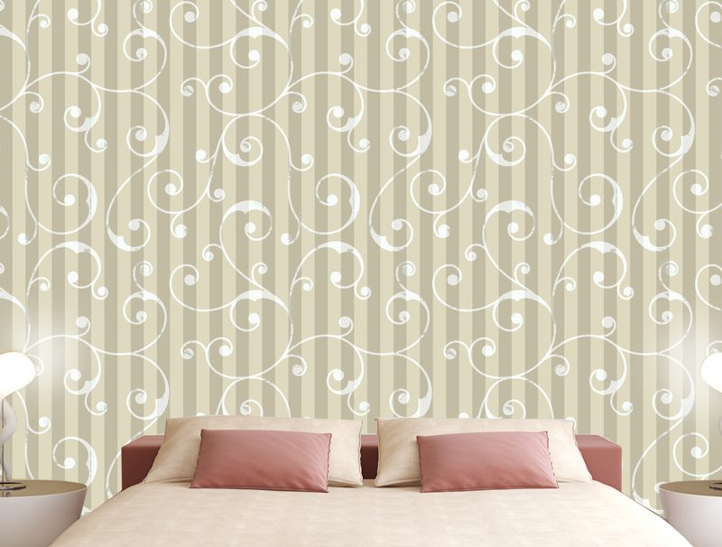 Beige swirls | Sticker wallpaper