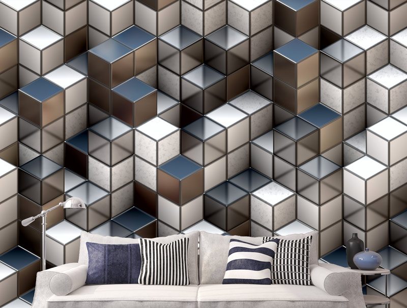 Metal cubes | Wallpaper sticker