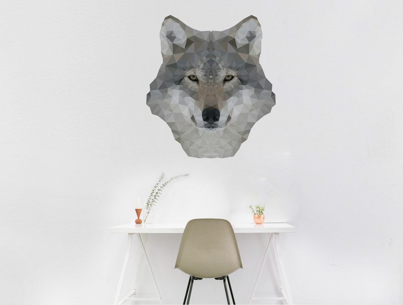 Polygon wolf | Wall sticker