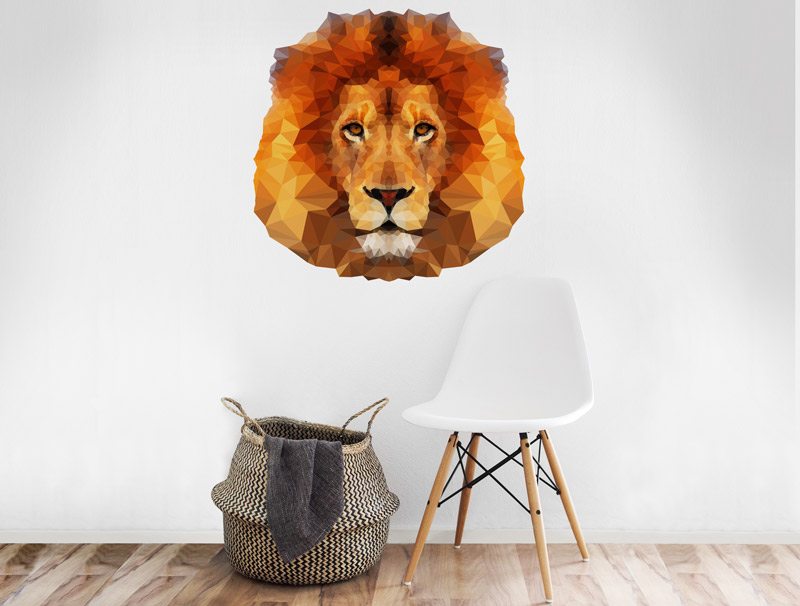 Polygon lion | Wall sticker