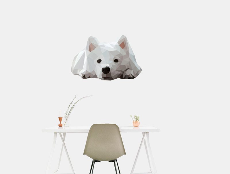 Polygon puppy | Wall sticker