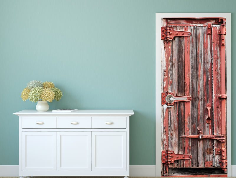 Red vintage | Door wallpaper