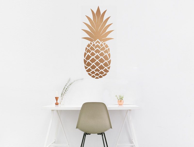 Golden pineapple | Wall sticker