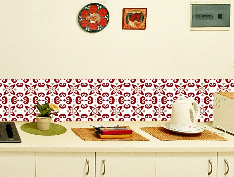 Red flowers | Tiles sticker set