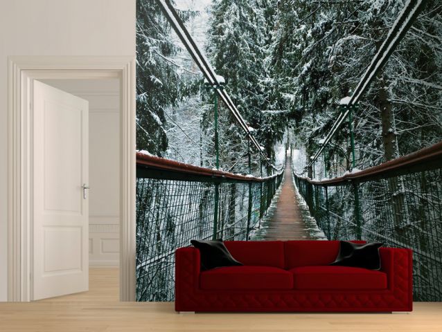 Snowy bridge | Wallpaper sticker