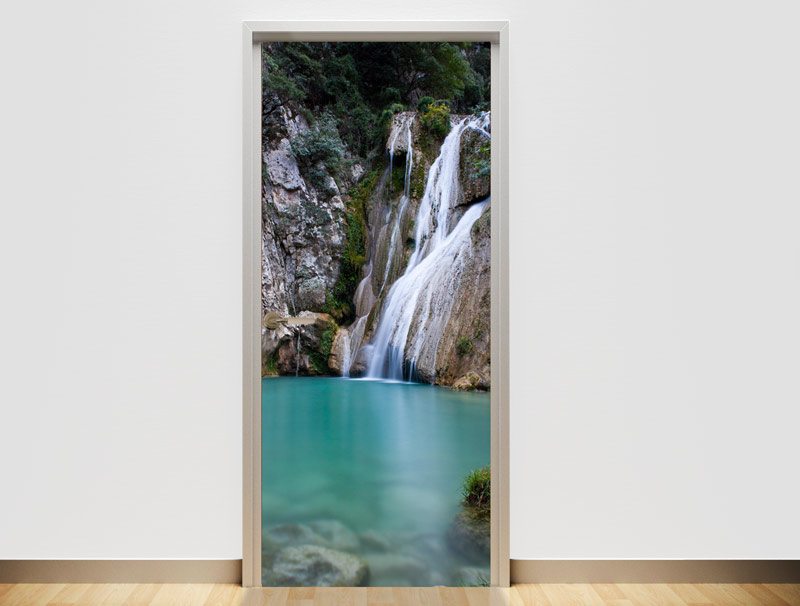 Clear waterfall | Door wallpaper