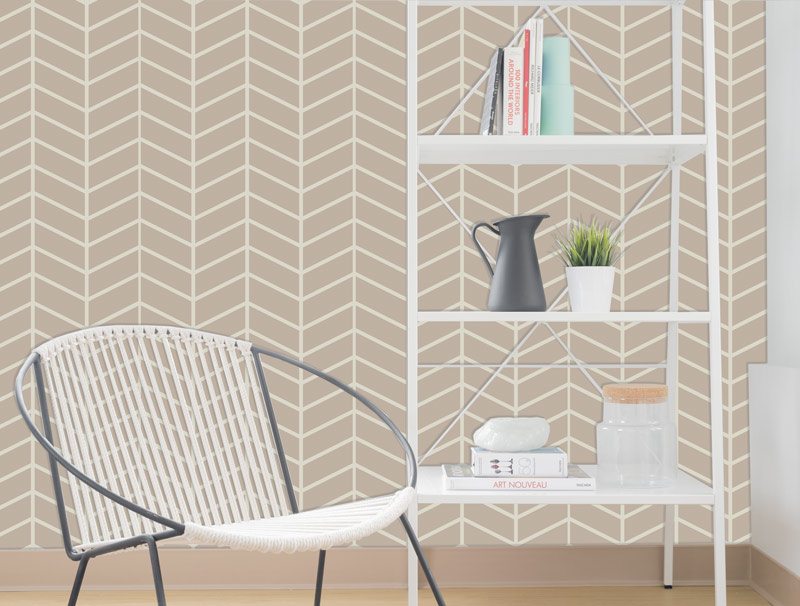 Geometric brown | Sticker wallpaper