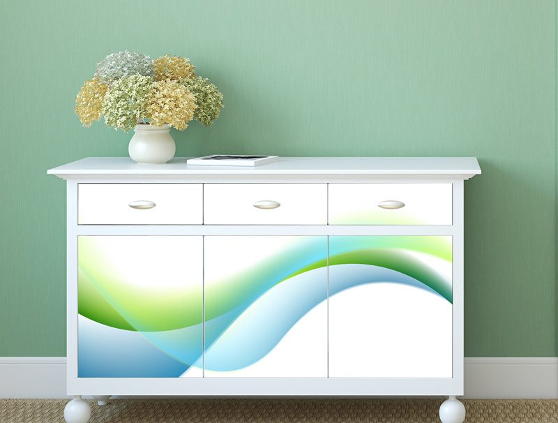 Teal wave | Furniture wallpaper