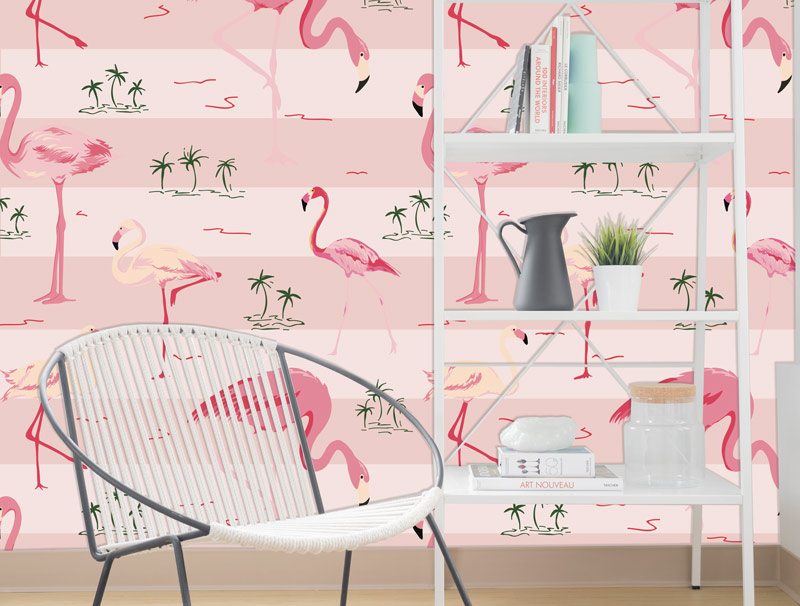 Big flamingos | Sticker wallpaper