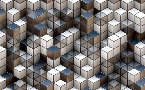 Metal cubes | Wallpaper sticker