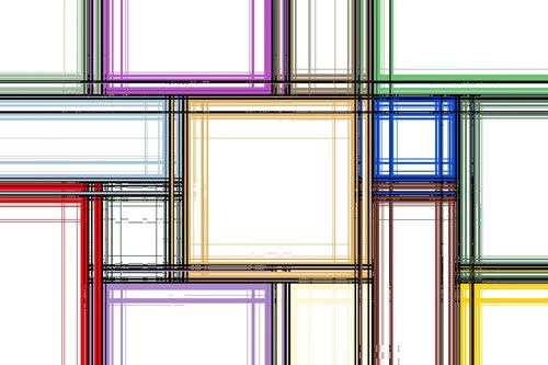 Squares and lines | Sticker wallpaper