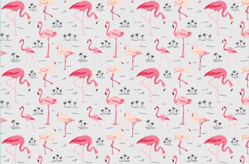 Flamingos | Sticker wallpaper