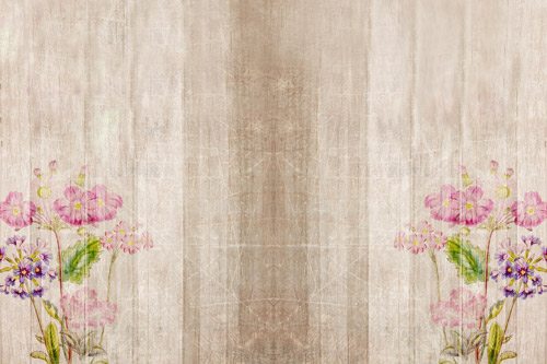 Floral wood | Wallpaper sticker