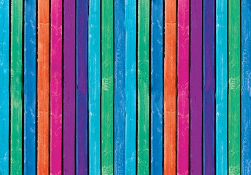Colorful wooden planks | Furniture wallpaper