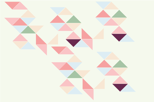 Pastel triangles | Wallpaper sticker