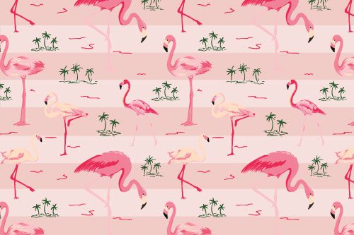 Big flamingos | Sticker wallpaper