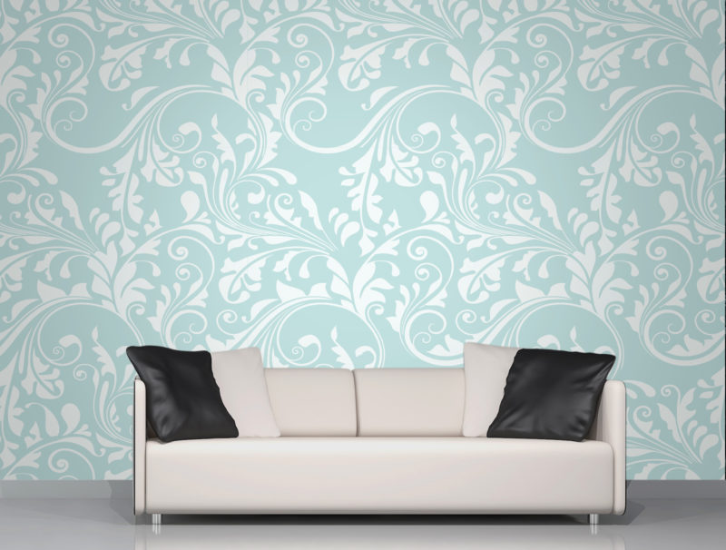 Vintage teal | Sticker wallpaper