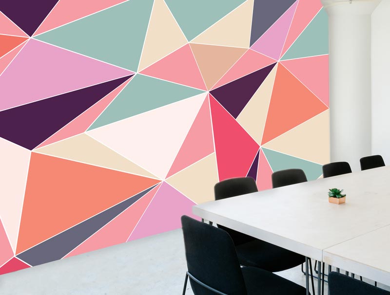 Pastel triangles | Wallpaper sticker