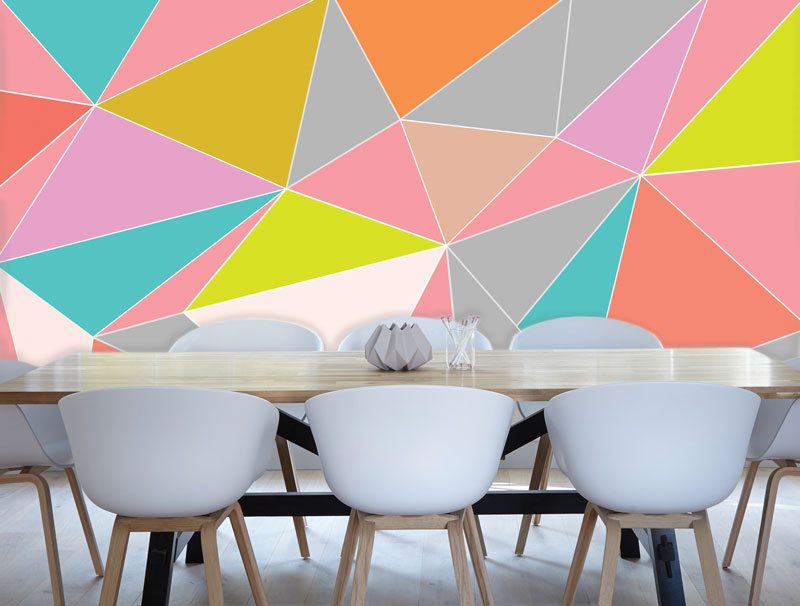 Colorful triangles | Wallpaper sticker