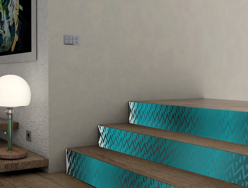 Electric teal | Stair sticker decor