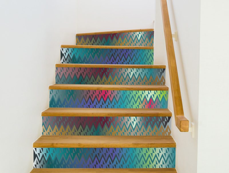 Electric rainbow | Stair sticker decor