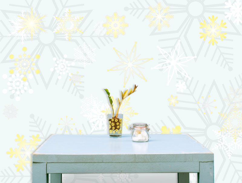 Snowflakes in light | Wallpaper sticker