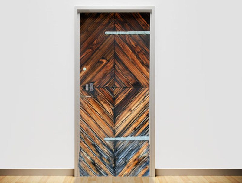 Wooden planks | Door wallpaper