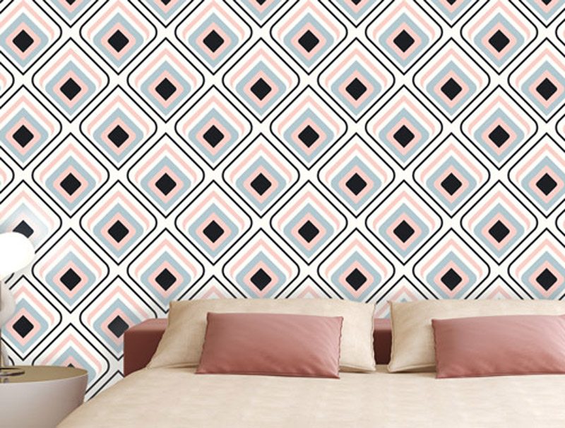 Vintage squares | Wallpaper sticker