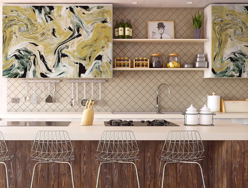 Yellow marble | Furniture wallpaper