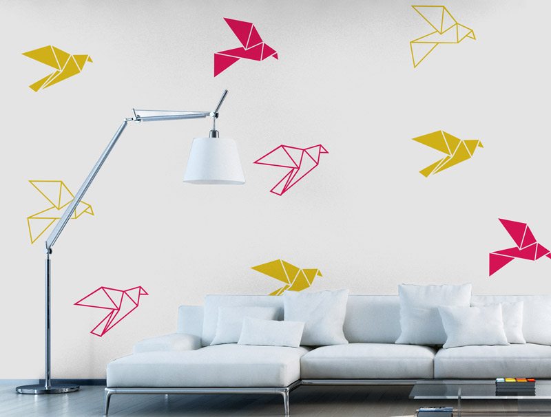 Origami birds | Wall sticker set