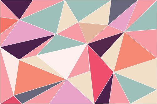 Pastel triangles | Wallpaper sticker