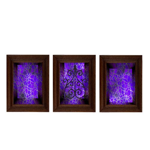 Purple vitrage niche | Door decor